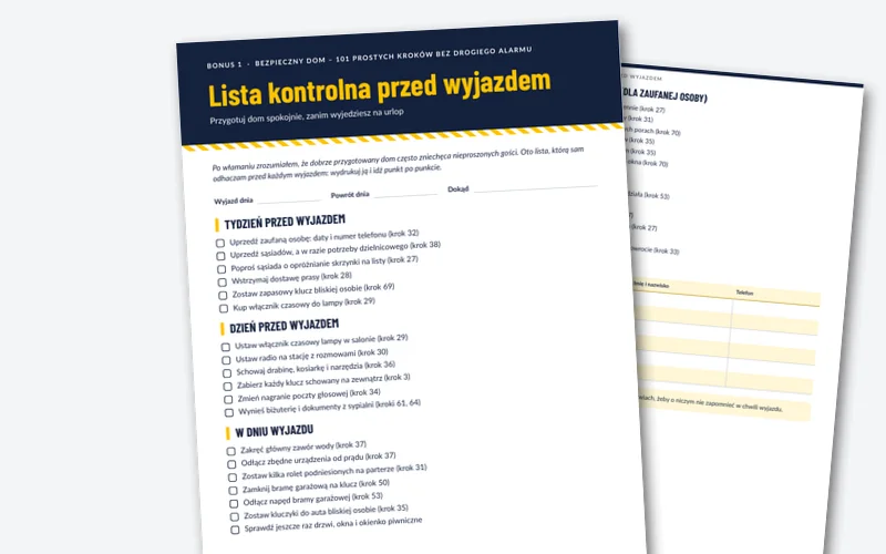 Lista kontrolna przed wyjazdem – do druku