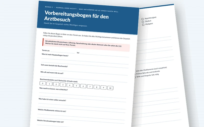 Vorbereitungsbogen für den Arztbesuch