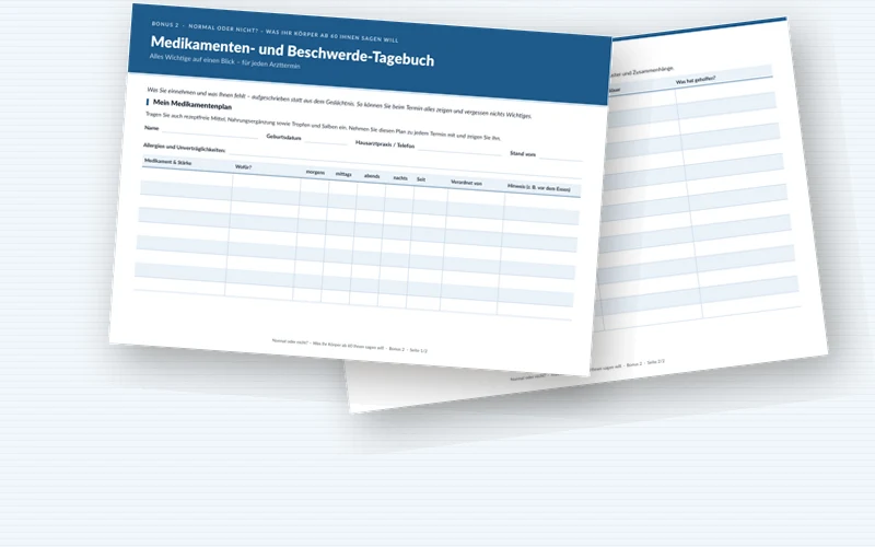 Medikamenten- und Beschwerde-Tagebuch